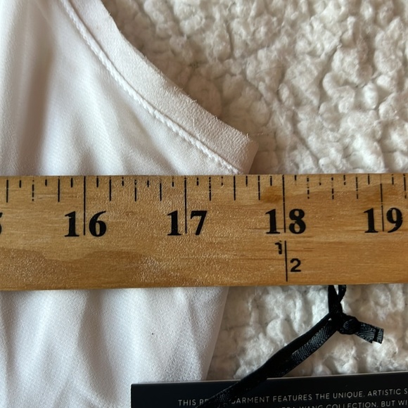 Simply Vera Vera Wang Dress Sz MP Asymmetrical Lined Sleeveless V Neck White NWT - Picture 13 of 15